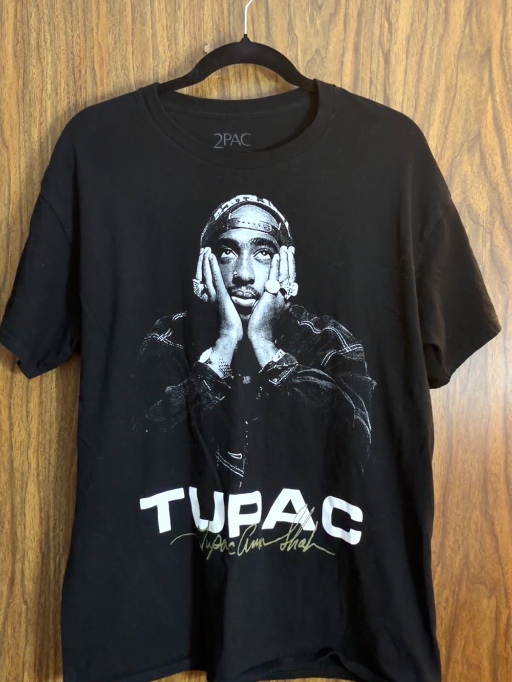 2PAC Graphic Tee - Black with White Print